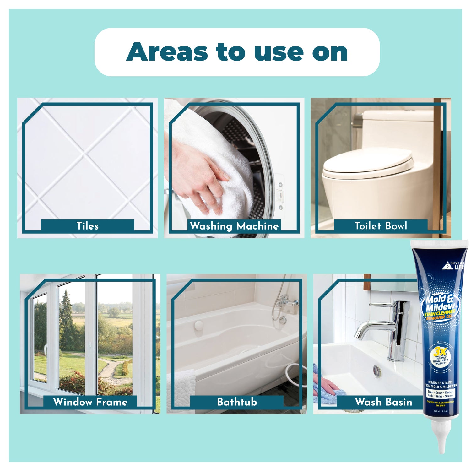 Skylarlife Home Mold & Mildew Stain Cleaner Remover Gel skylarglobal